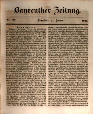 Bayreuther Zeitung Samstag 31. Januar 1846