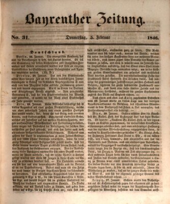 Bayreuther Zeitung Donnerstag 5. Februar 1846