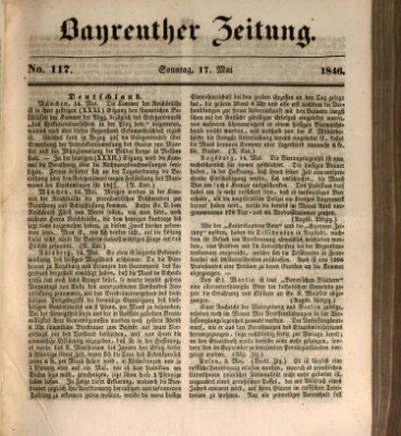 Bayreuther Zeitung Sonntag 17. Mai 1846