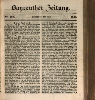 Bayreuther Zeitung Samstag 30. Mai 1846