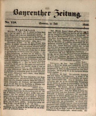 Bayreuther Zeitung Sonntag 5. Juli 1846