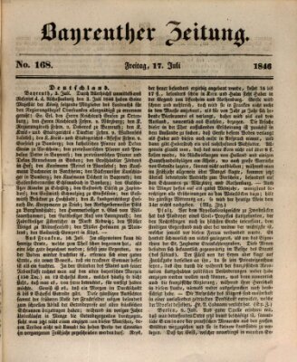 Bayreuther Zeitung Freitag 17. Juli 1846