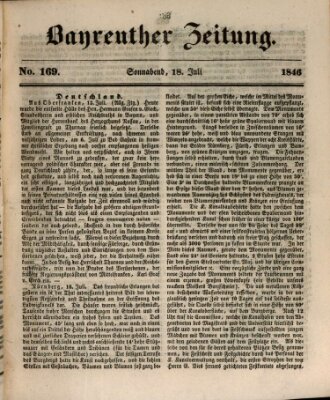 Bayreuther Zeitung Samstag 18. Juli 1846