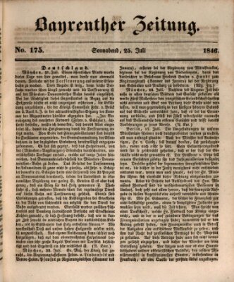 Bayreuther Zeitung Samstag 25. Juli 1846