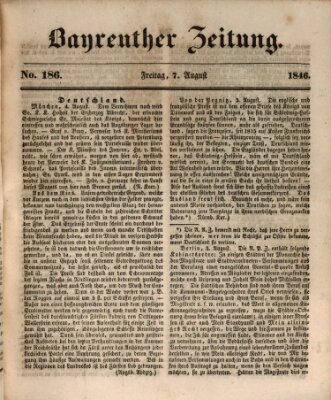 Bayreuther Zeitung Freitag 7. August 1846