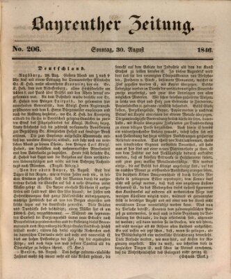 Bayreuther Zeitung Sonntag 30. August 1846