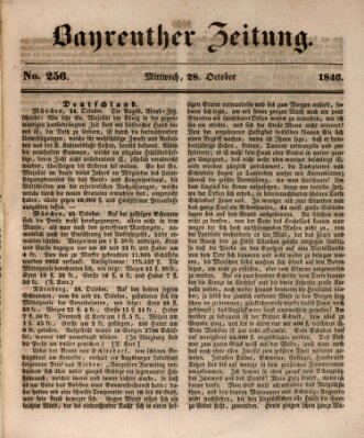Bayreuther Zeitung Mittwoch 28. Oktober 1846