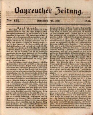 Bayreuther Zeitung Samstag 26. Juni 1847