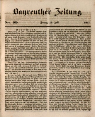 Bayreuther Zeitung Freitag 16. Juli 1847