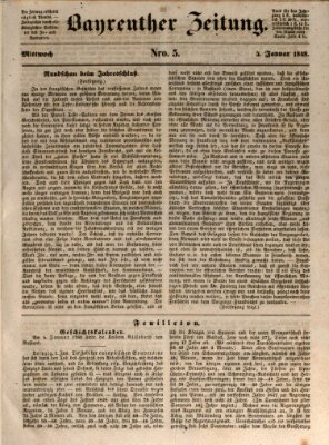 Bayreuther Zeitung Mittwoch 5. Januar 1848