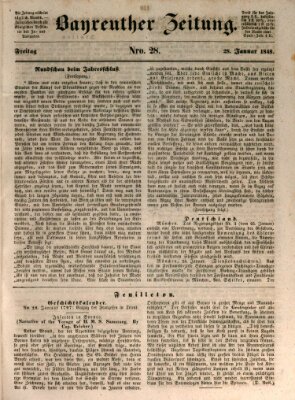 Bayreuther Zeitung Freitag 28. Januar 1848