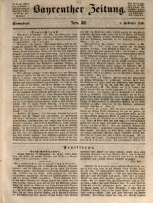 Bayreuther Zeitung Samstag 5. Februar 1848