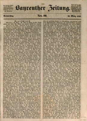 Bayreuther Zeitung Donnerstag 30. März 1848