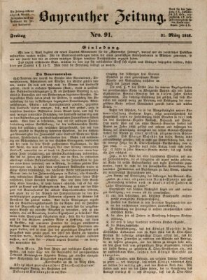 Bayreuther Zeitung Freitag 31. März 1848