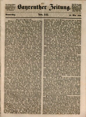 Bayreuther Zeitung Donnerstag 25. Mai 1848