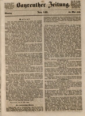 Bayreuther Zeitung Montag 29. Mai 1848