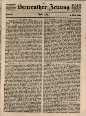 Bayreuther Zeitung Freitag 2. Juni 1848
