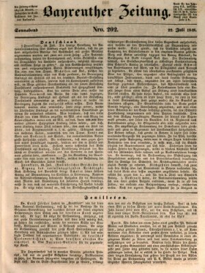 Bayreuther Zeitung Samstag 22. Juli 1848