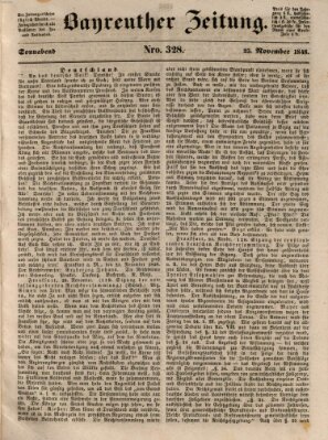 Bayreuther Zeitung Samstag 25. November 1848