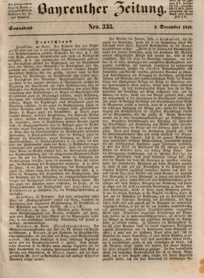 Bayreuther Zeitung Samstag 2. Dezember 1848