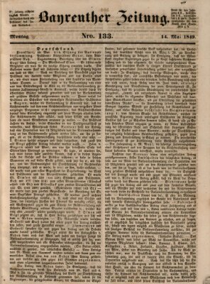 Bayreuther Zeitung Montag 14. Mai 1849