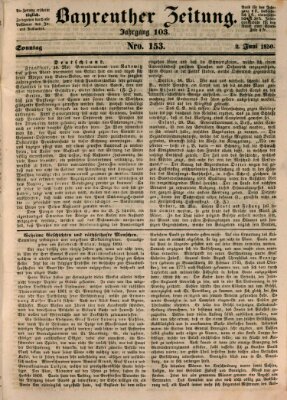 Bayreuther Zeitung Sonntag 2. Juni 1850