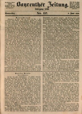 Bayreuther Zeitung Donnerstag 6. Juni 1850