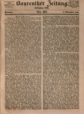 Bayreuther Zeitung Sonntag 3. November 1850