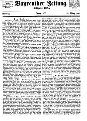 Bayreuther Zeitung Montag 22. März 1852