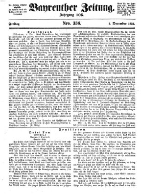 Bayreuther Zeitung Freitag 3. Dezember 1852