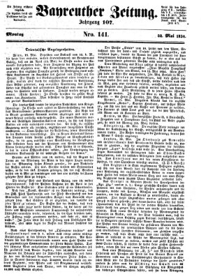 Bayreuther Zeitung Montag 22. Mai 1854