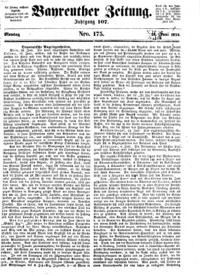Bayreuther Zeitung Montag 26. Juni 1854