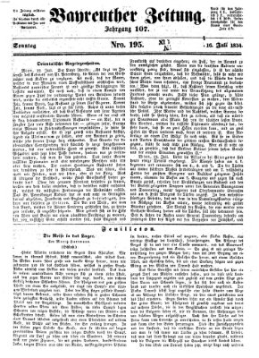 Bayreuther Zeitung Sonntag 16. Juli 1854