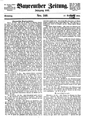 Bayreuther Zeitung Sonntag 17. Dezember 1854