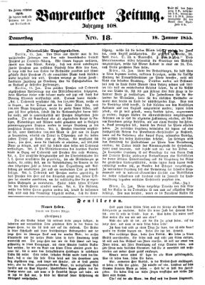 Bayreuther Zeitung Donnerstag 18. Januar 1855