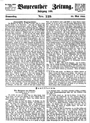 Bayreuther Zeitung Donnerstag 10. Mai 1855
