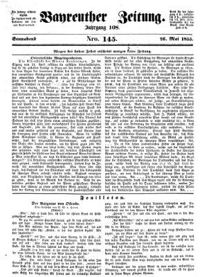 Bayreuther Zeitung Samstag 26. Mai 1855