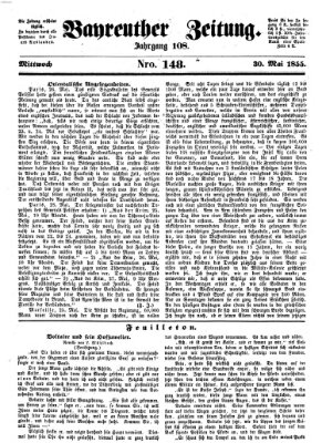 Bayreuther Zeitung Mittwoch 30. Mai 1855