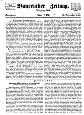 Bayreuther Zeitung Samstag 17. November 1855