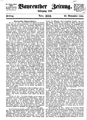 Bayreuther Zeitung Freitag 30. November 1855