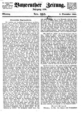 Bayreuther Zeitung Montag 3. Dezember 1855