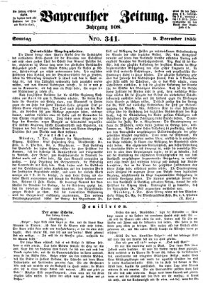 Bayreuther Zeitung Sonntag 9. Dezember 1855