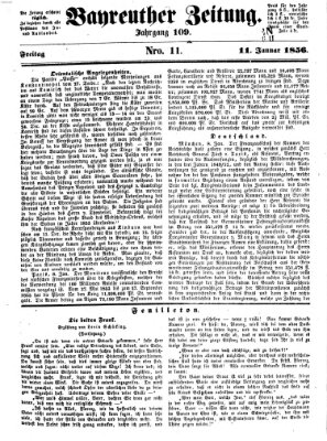 Bayreuther Zeitung Freitag 11. Januar 1856