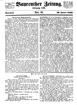 Bayreuther Zeitung Samstag 19. Januar 1856