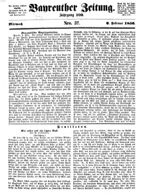 Bayreuther Zeitung Mittwoch 6. Februar 1856