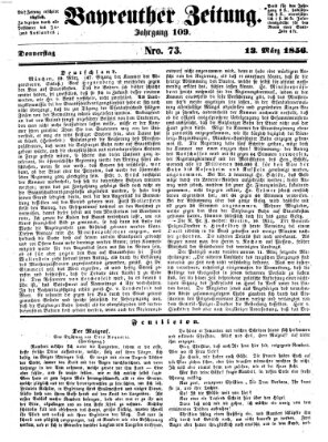 Bayreuther Zeitung Donnerstag 13. März 1856