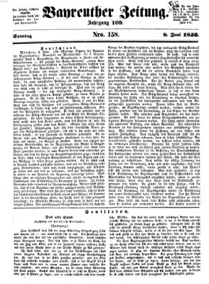 Bayreuther Zeitung Sonntag 8. Juni 1856