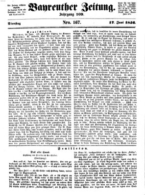 Bayreuther Zeitung Dienstag 17. Juni 1856