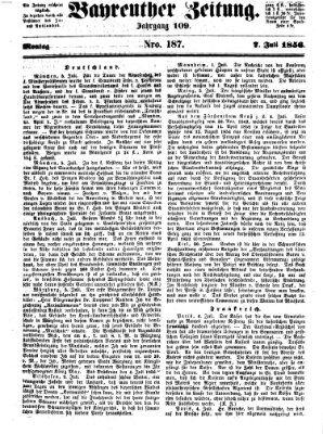 Bayreuther Zeitung Montag 7. Juli 1856