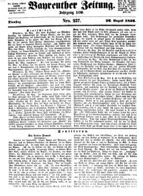 Bayreuther Zeitung Dienstag 26. August 1856